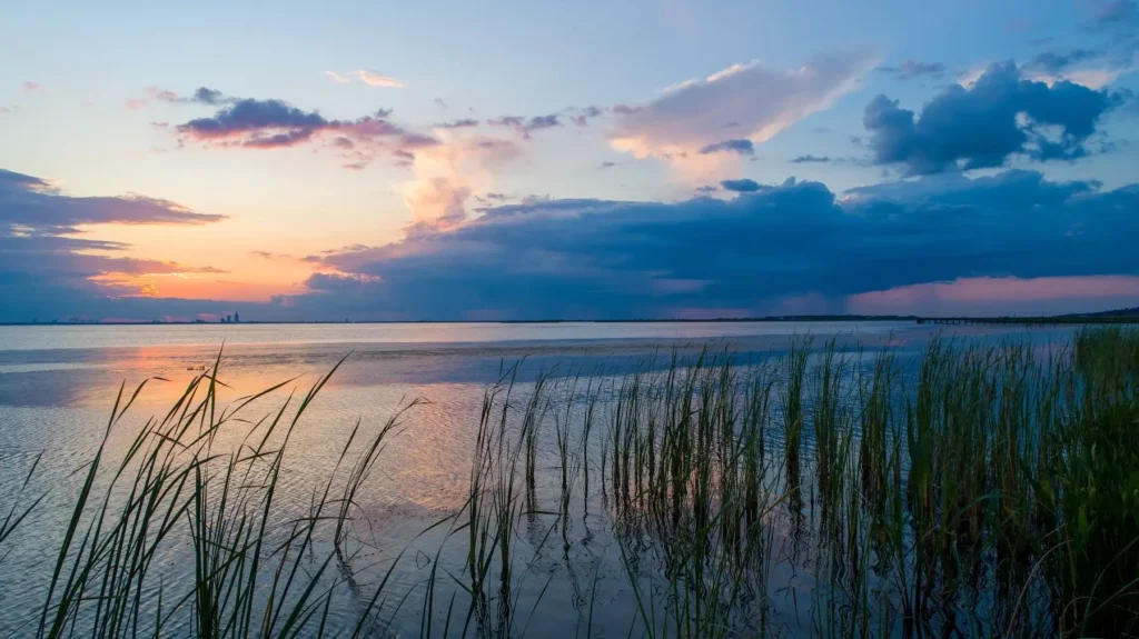 Beautiful view of Mobile Bay in Daphne, AL - Store your RV after a trip to Daphne