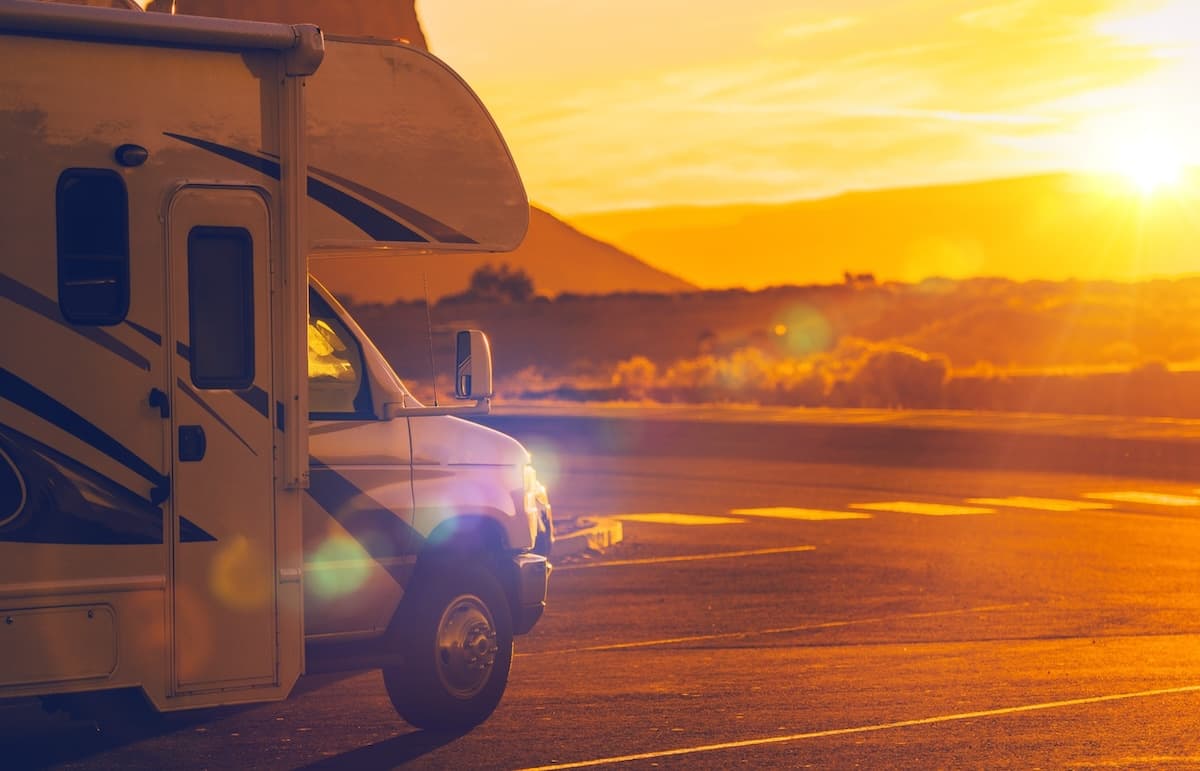 Sunset view of a road trip in an RV | Store your RV in Fairhope, Alabama today